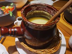 果木炭火煨自然农法小米粥/份-庆春朴门