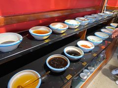 自助调料区-香溢锅·铜锅涮肉·羊蝎子火锅(青秀万达店)