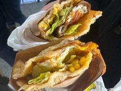 -小红车炸蛋葱油饼
