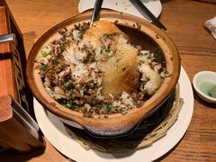 香菇煲仔锅巴饭-马仕玖煲·融合菜·酥不腻烤鸭(人大店)