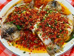 三椒蒸鲈鱼-荆九爷爆炒桥头三嫩(夫子庙店)