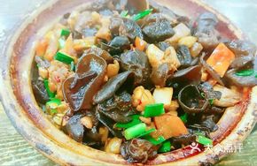 Cloud Ear Mushroom and Chicken Rice Bowl