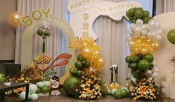 -宝宝百日宴周岁生日派对气球布置策划