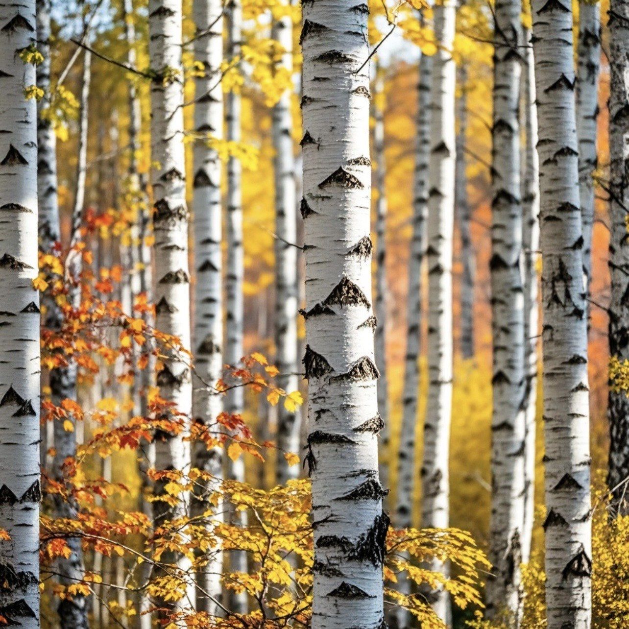 坝上草原景点白桦林