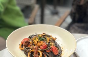 Crab Roe Seafood Squid Noodles