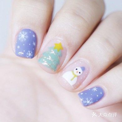 圣诞美甲系列：冬日雪花❄️，我🉑️
