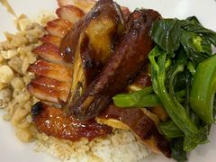 豉油鸡拼猪颈肉饭-深井烧(竹林境社区店)