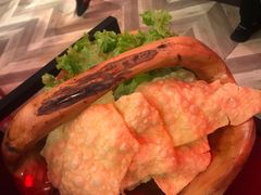 炸豆皮生菜-热火朝天鲜切牛肉火锅(南强街巷店)