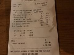 账单-Krčma Šatlava