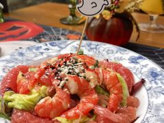 泰式风味罗望子虎虾柚子沙拉-弗兰克牛排西餐厅Ribone steak house(柠檬花园店)