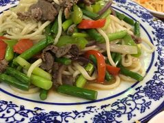 蒜苔炒肉盖面-中国兰州牛肉面(书院路总店)