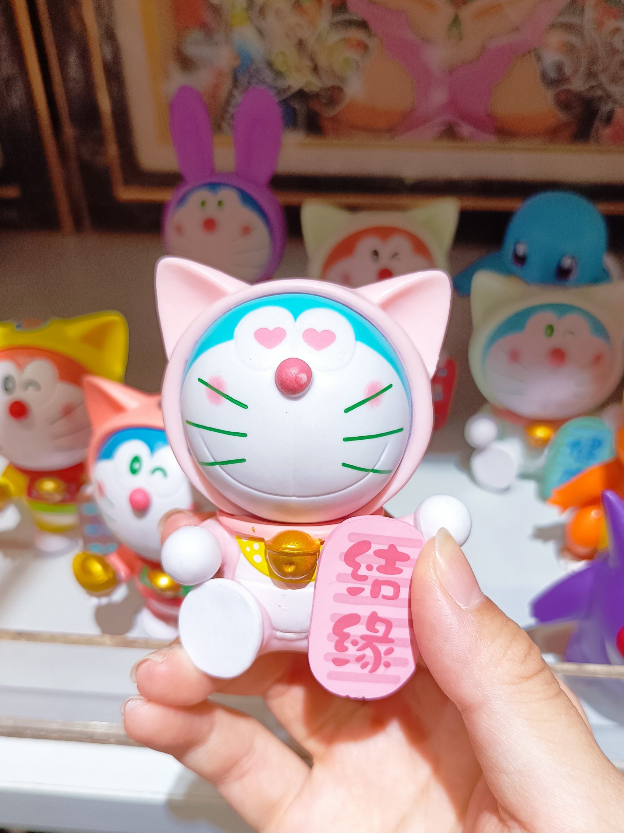 哆啦a梦心动猫咪小摆件