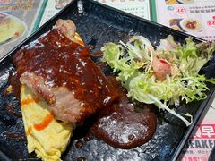 黑椒汁牛仔骨蛋包饭-阿飛冰室(下沙店)
