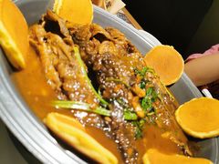 铁锅昂刺鱼贴玉米饼-关东小磨东北菜(漕河泾印象城店)