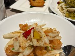 虾球炒铁棍山药-明州小宴(文化广场店)
