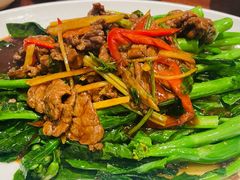 沙茶牛肉炒芥兰-潮名荟潮州菜馆(祈福缤纷世界店)