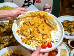 -东来菜馆•手抓海鲜家常菜•海鲜锅贴(鸽子窝店)