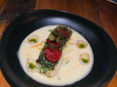 煎海鲈鱼配意大利节瓜面-AZUL by FUEL蓝色·法式酒馆(琶醍店)