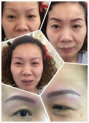 前后 对比-平萍纹绣韩式半永久定妆