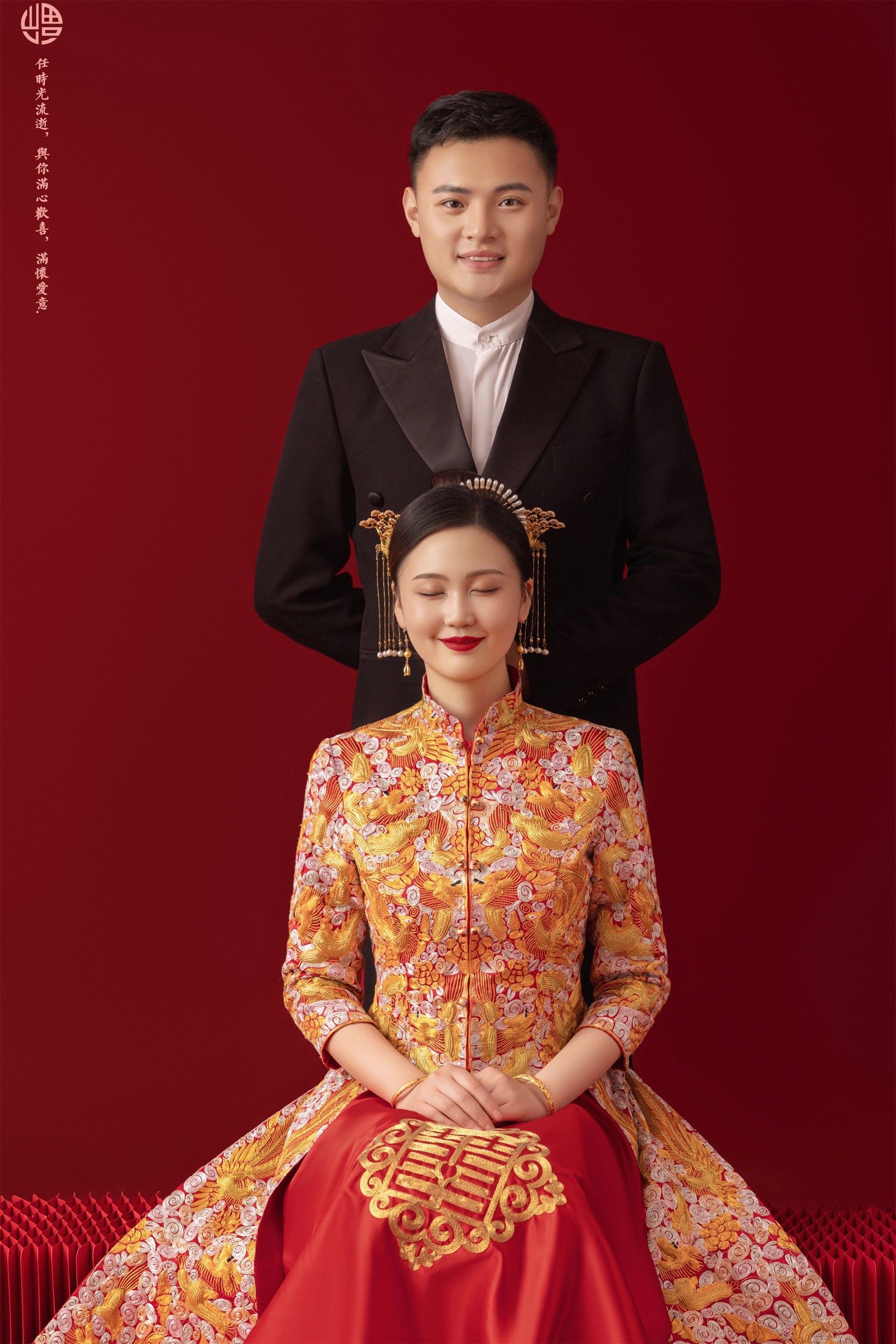 龙凤褂婚纱照97端庄大气新国风真的爱了93