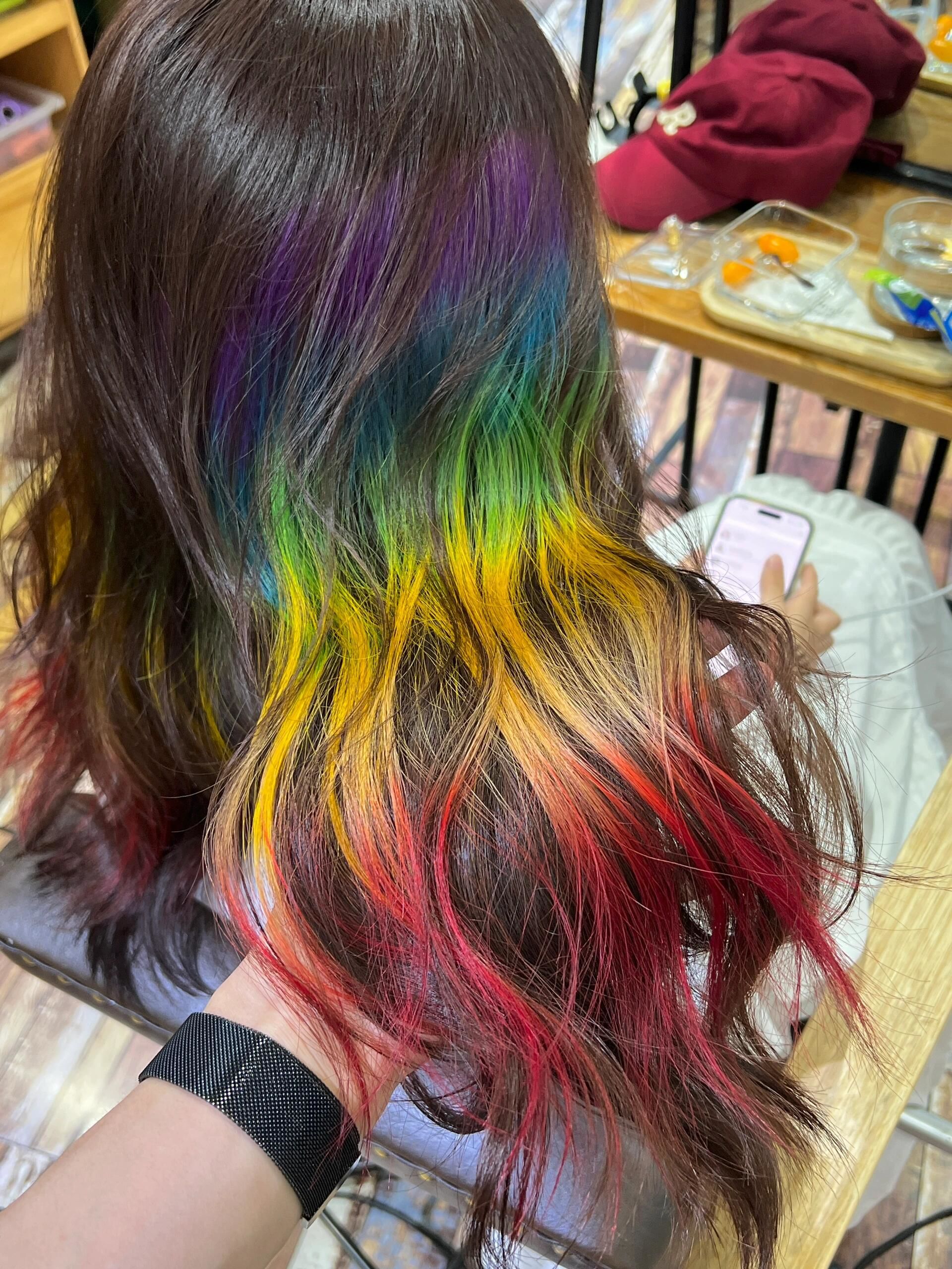 渐变色染发完美收官!