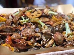 -东来菜馆•手抓海鲜家常菜•海鲜锅贴(鸽子窝店)