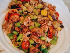 茄子肉丁小公鸡双拼拌面-文三里屯面馆(三里屯店)