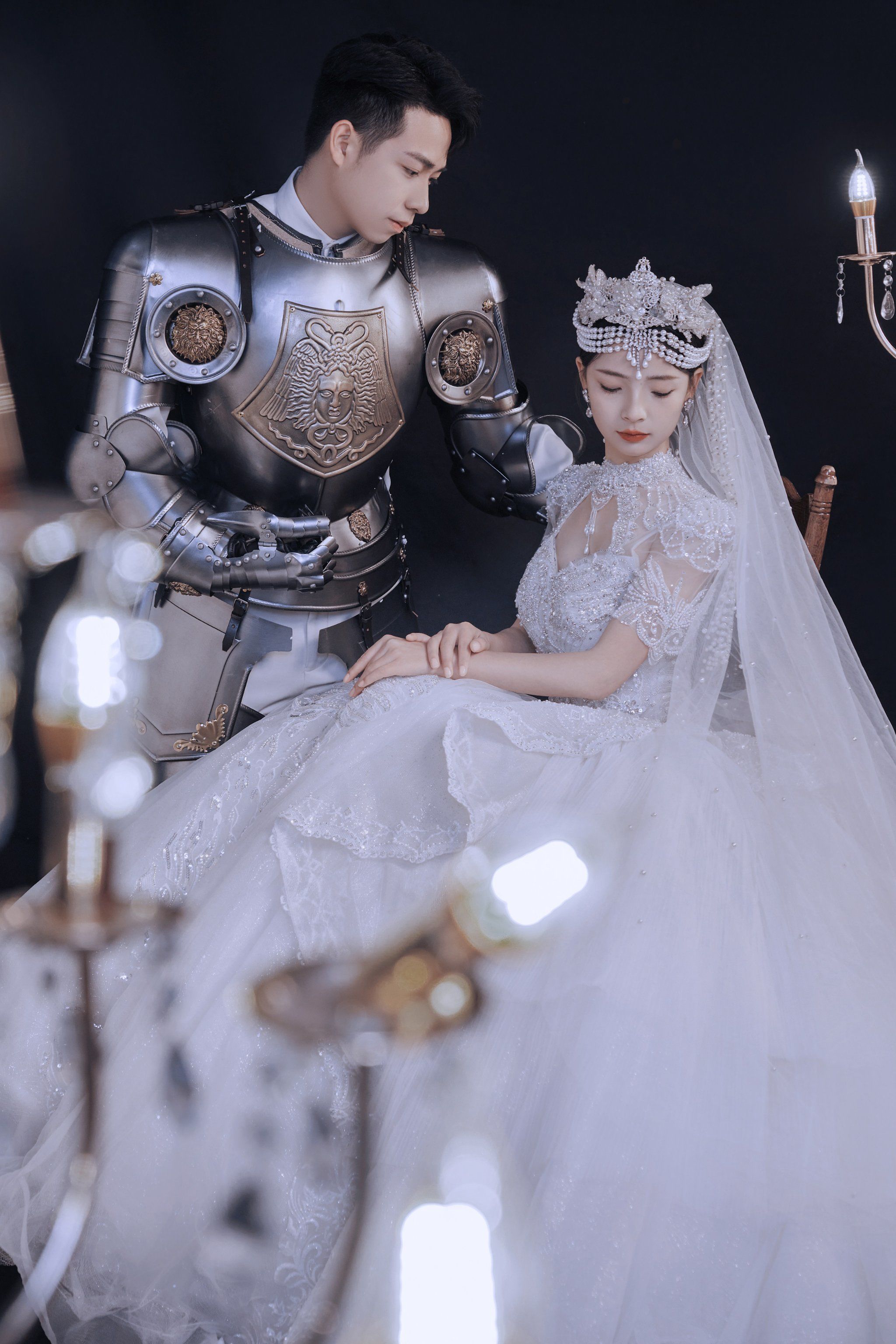 哦莫～童话照进了现实公主与骑士的婚纱照