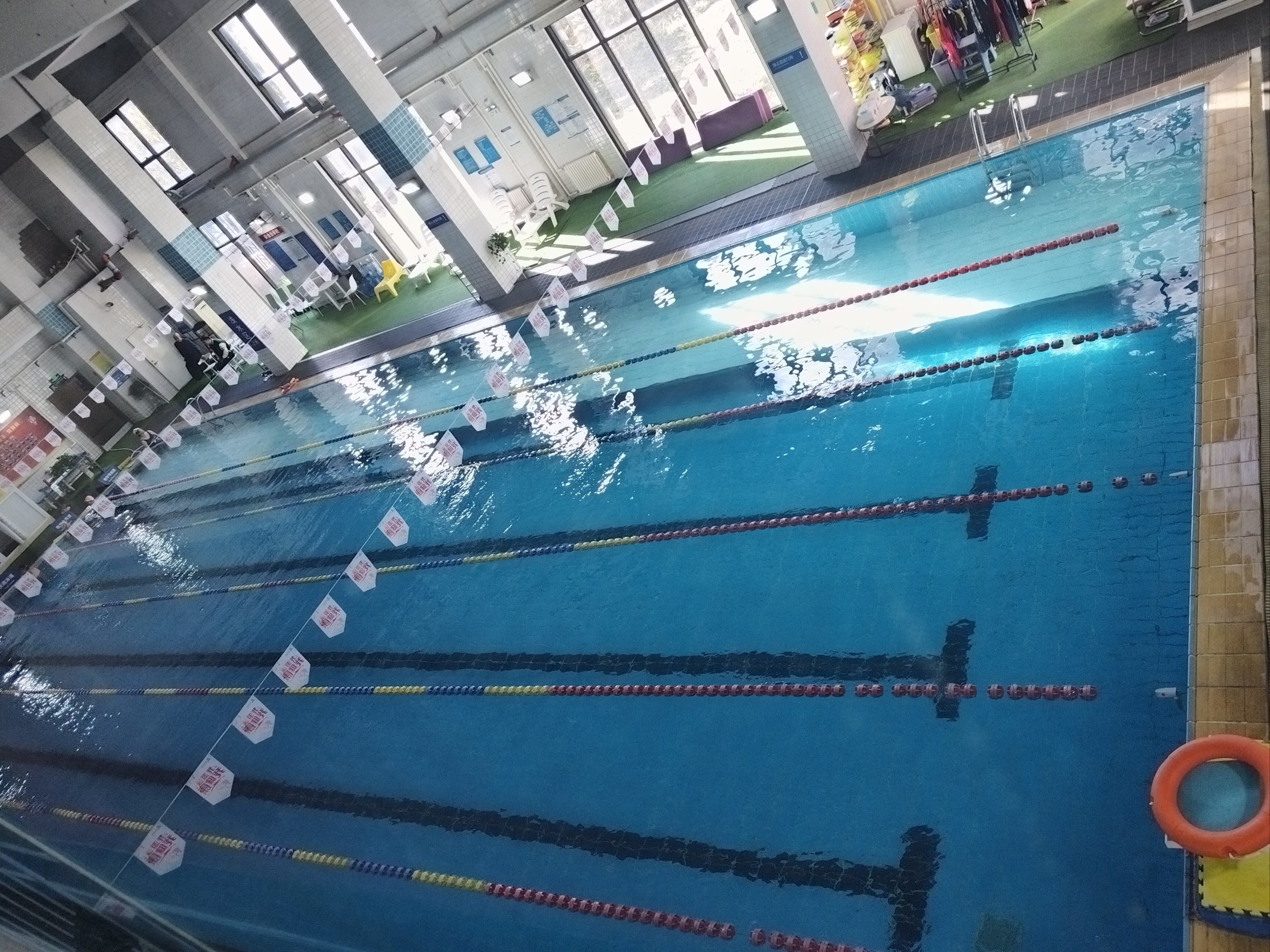 特别喜欢这个泳池,在一楼,阳光泳池,挑高