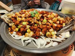 宫保鸡丁烤鱼（清江鱼/斤）-锦尚阁烤鱼(望京新荟城店)