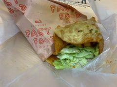 -小红车炸蛋葱油饼
