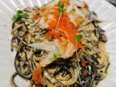 蟹肉海胆酱墨鱼汁意面-CHILLAX轻乐时(侨建·Hi City店)