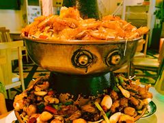双层铜炉牛蛙拼大虾-蛙蛙叫干锅年代(簋街总店)