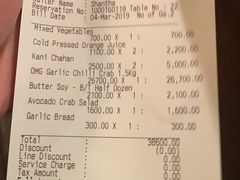 账单-Ministry of Crab(科伦坡店)