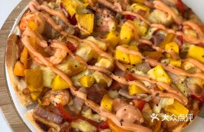 Mango Shrimp Bacon Pizza