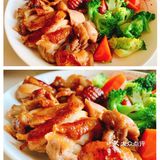 香煎去骨鸡腿肉配时蔬，肉眼可见的营养
