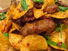 铁板土豆煎牛肉-长寿参鸡汤(朝韩风情街店)