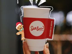 姜饼人丝绒拿铁-Seesaw Coffee(苏州中心店)