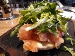 烟熏三文鱼百吉圈-Goose Island Brewhouse鹅岛精酿啤酒酿造工坊餐厅