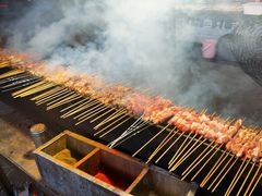 -劳动公园新疆人烤腰子