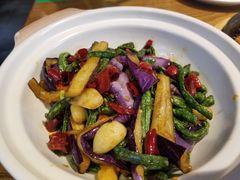 茄子豆角-船歌·鱼水饺青岛菜(金狮广场店)