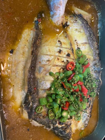 鱼符·青花椒烤鱼(滨海万达店)-"鱼烤的不够脆,稍微差一点,鱼都是提前