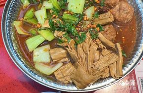 Spicy Braised Pork Bone and Meatball Hot Pot