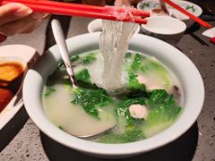 青菜粉丝肉圆汤-老头儿油爆虾(星光一期店)