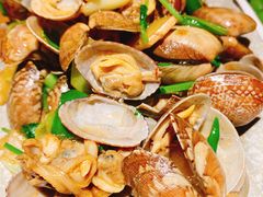 葱姜炒花蛤-平娃三宝烧烤·面食(南小街店)