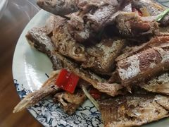 干炸小鱼-芦茨金富饭庄·25年老字号·专做稻草鸡