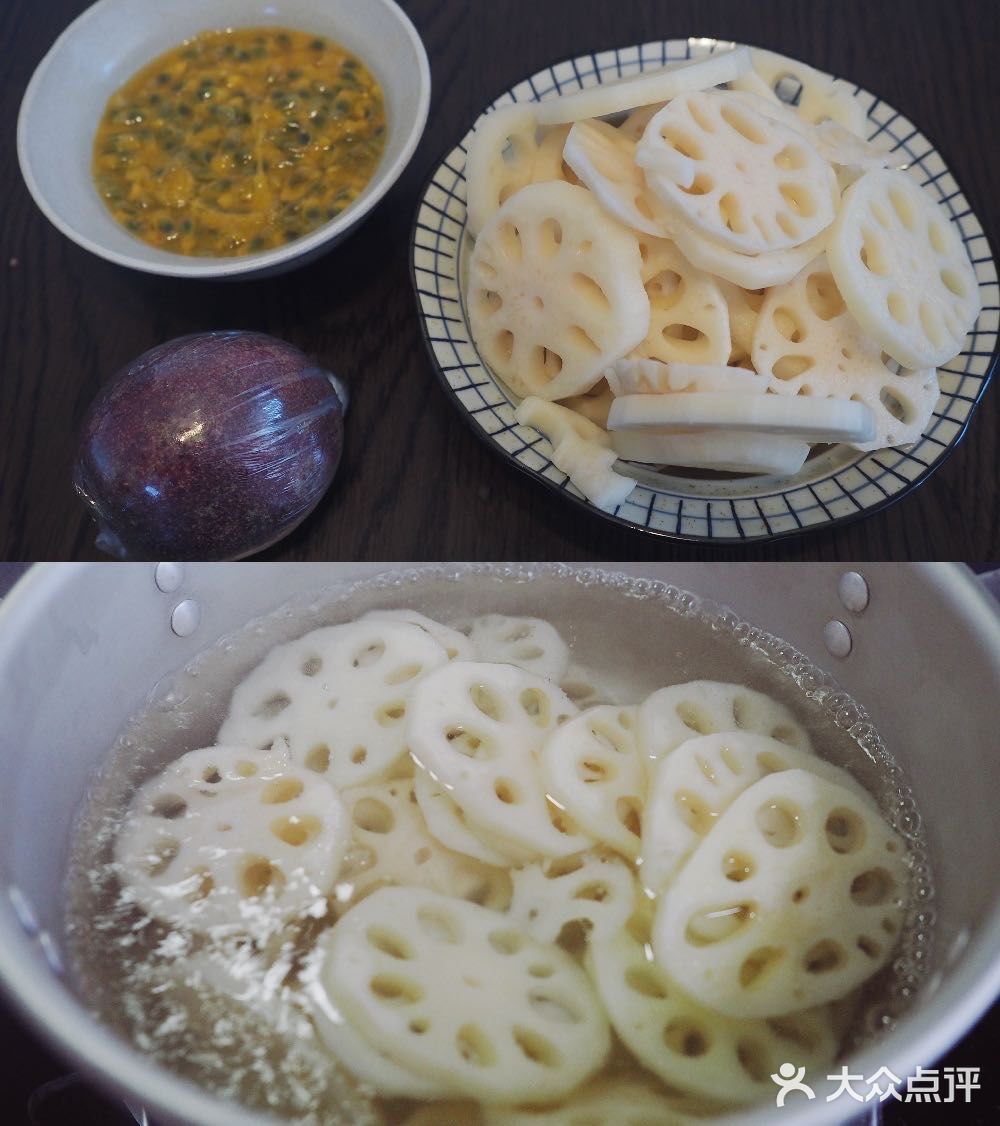 夏日解暑凉菜百香果拌藕片~