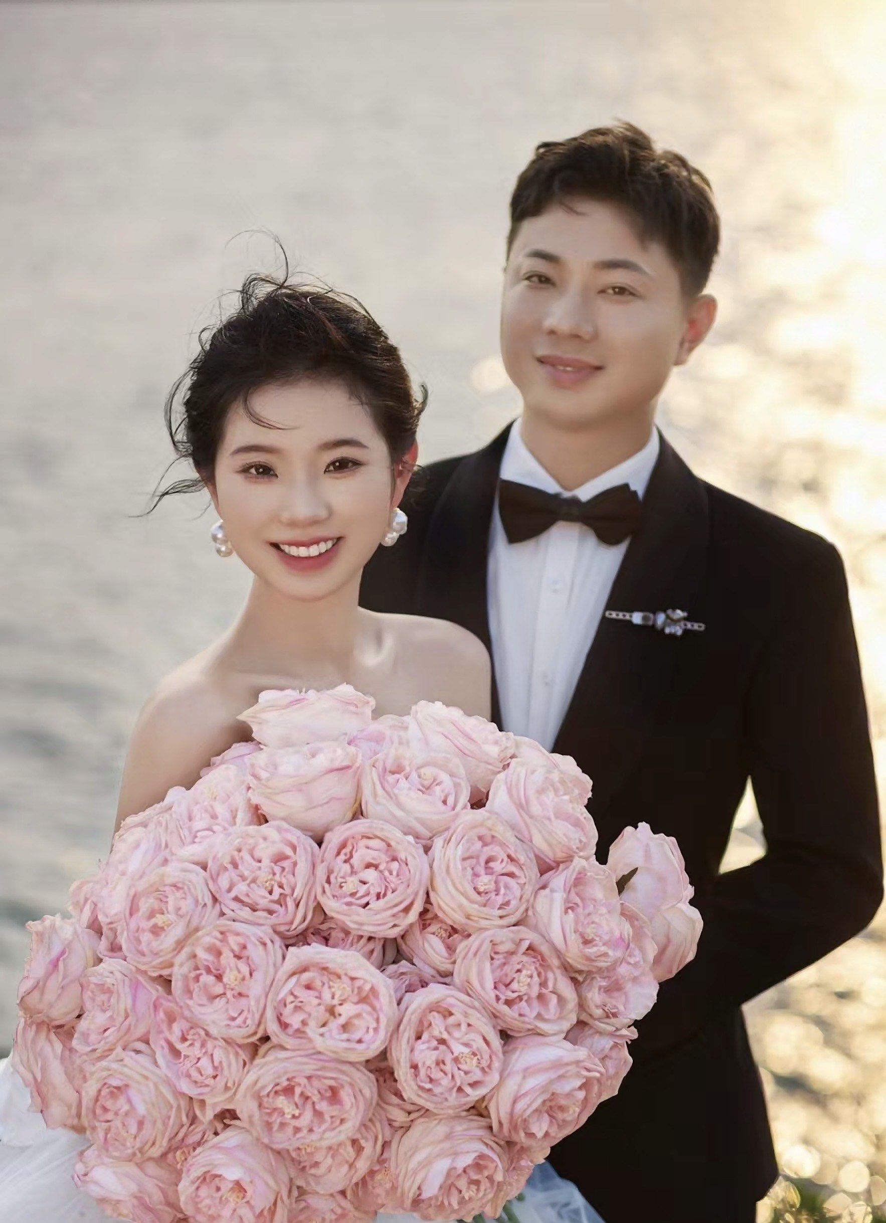 自带滤镜的海边婚纱照电影海报般的浪漫