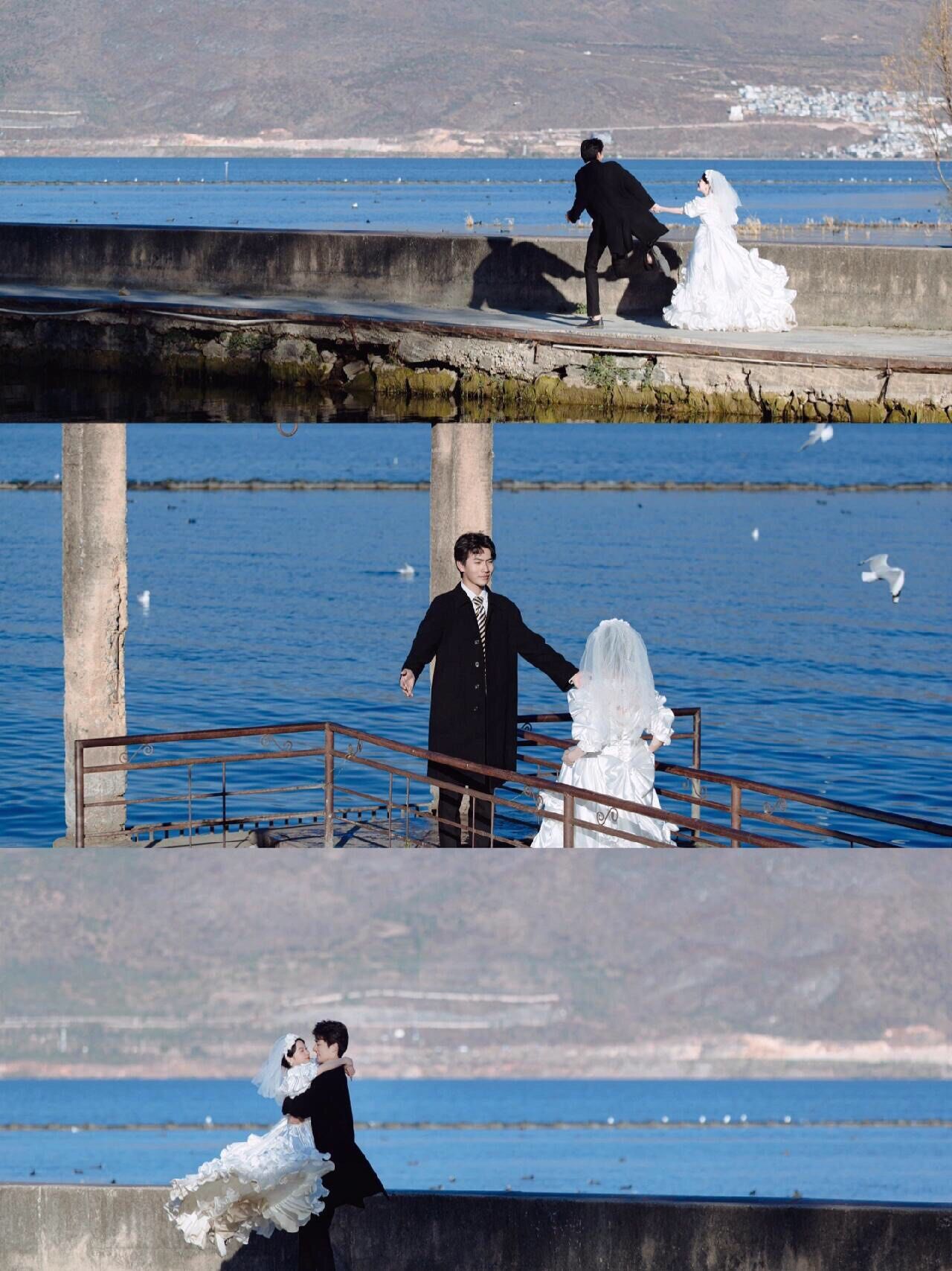 港风情侣轻婚纱写真