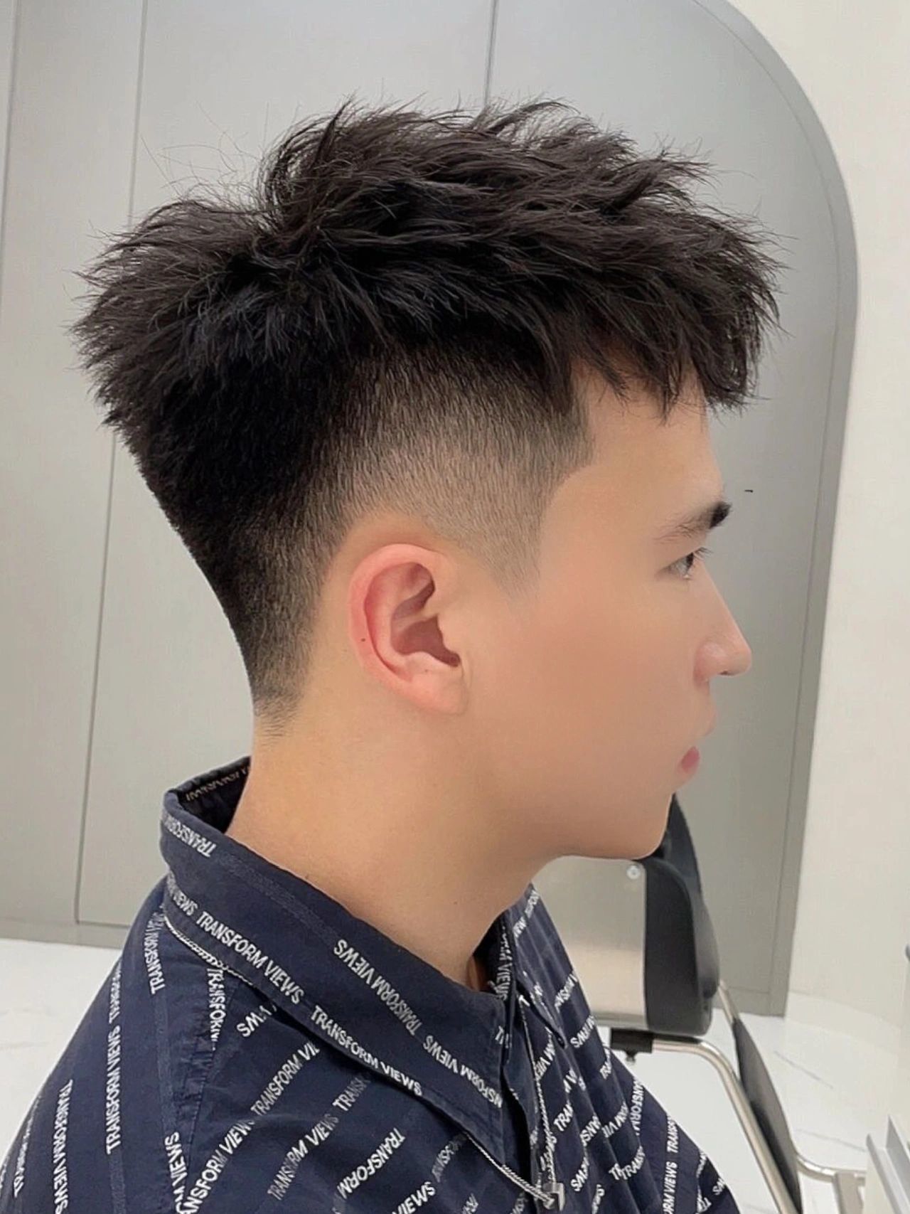 韩式动感外翘 男士烫发